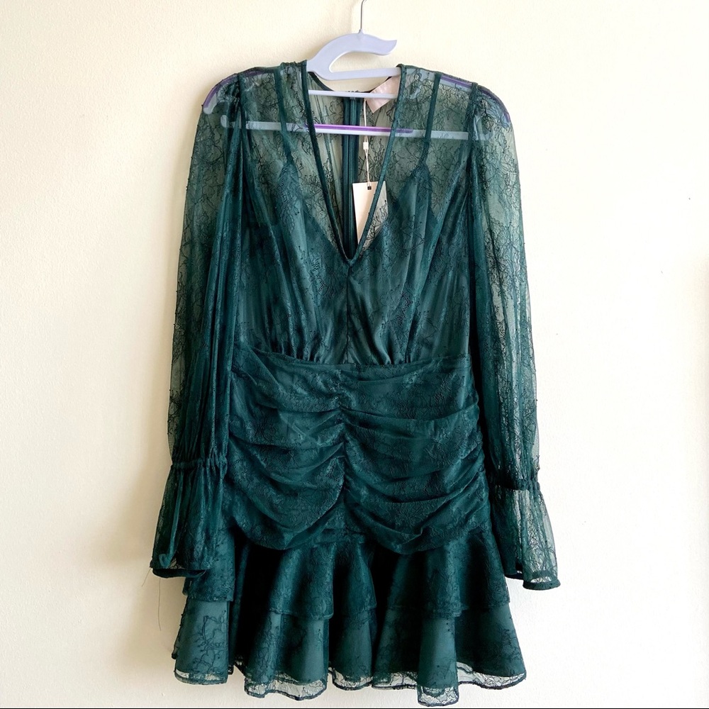 Dark Green Lace Dress